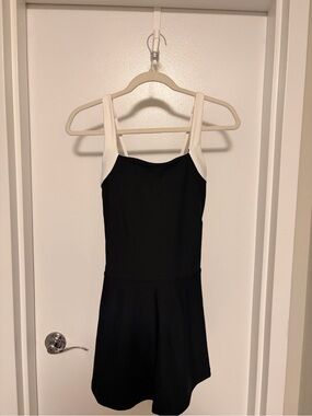 Abercrombie YBB Athletic Black Mini Dress with White Straps